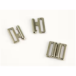 Square Metal Buckle Silver - per pack of 2