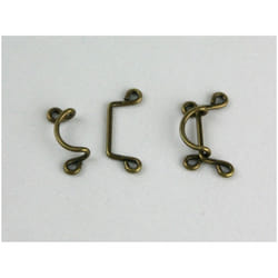 Metal Clasp Fastener  Antique Gold - per pack of 2
