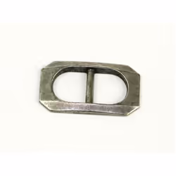Rectangle Metal Buckle Silver - each