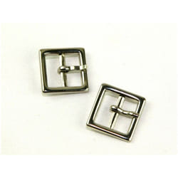 Square Metal Buckle  Silver - per pack of 2
