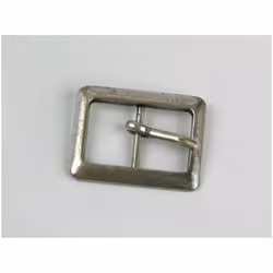 Rectangle Metal Buckle Silver - each