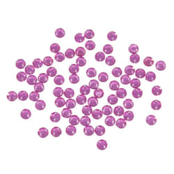 Sew On Round Diamante Bling  Fuchsia - each