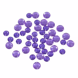 Sew On Round Diamante Bling  Purple - each