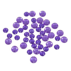 Sew On Round Diamante Bling  Purple - each