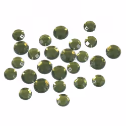 Sew On Round Diamante Bling  Green - each