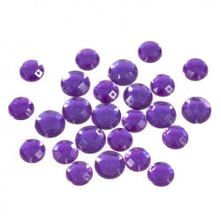 Sew On Round Diamante Bling  Purple - each