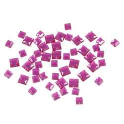 Sew On Square Diamante Bling  Fuchsia - each