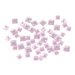 Sew On Square Diamante Bling  Pink - each