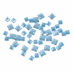 Sew On Square Diamante Bling  Turquoise - each