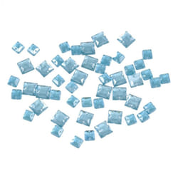 Sew On Square Diamante Bling  Turquoise - each