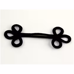 Chinese Button Frog Fasteners Black - each