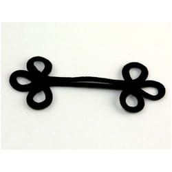 Chinese Button Frog Fasteners  Black - each