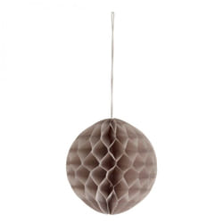 Honeycomb Paper Pom Poms  Grey - per pack of 3