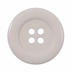 Round Plastic Buttons  White - each