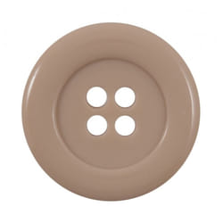 Round Plastic Buttons  Beige - each