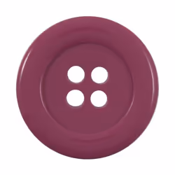 Round Plastic Buttons  Fuchsia Pink - each