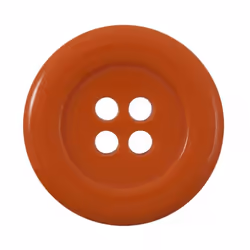 Round Plastic Buttons  Orange - each