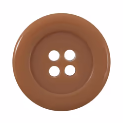 Round Plastic Buttons  Tan - each