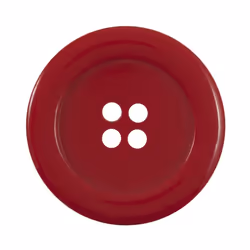 Round Plastic Buttons  Red - each