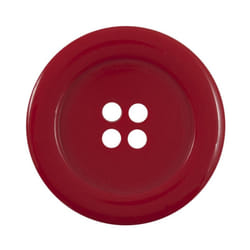 Round Plastic Buttons  Red - each