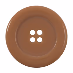 Round Plastic Buttons  Tan - each