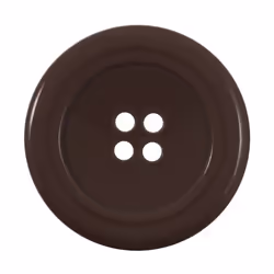 Round Plastic Buttons  Brown - each