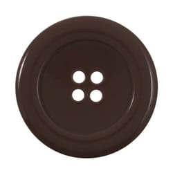 Round Plastic Buttons  Brown - each
