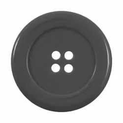 Round Plastic Buttons  Grey - each