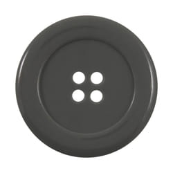 Round Plastic Buttons  Grey - each