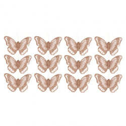 Butterfly Embellishments  Rose Gold - per pack of 12