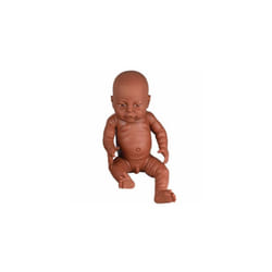 16" Lifelike Vinyl Newborn Baby Doll - Black Boy