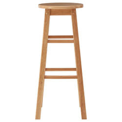 Premier Brands of America Selby Natural Tropical Hevea Wood Tall Bar Stool, color Natural, size H74 x D35 x W35