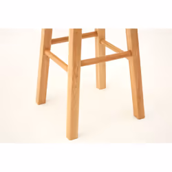 Premier Brands of America Selby Natural Tropical Hevea Wood Tall Bar Stool, color Natural, size H74 x D35 x W35 - Additional view 4