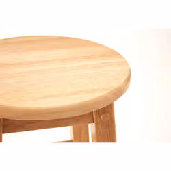 Premier Brands of America Selby Natural Tropical Hevea Wood Tall Bar Stool, color Natural, size H74 x D35 x W35 - Additional view 5