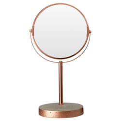 Premier Brands of America Neptune Round Swivel Bathroom Mirror, color Grey, size H34 x D12 x W19