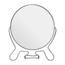Premier Brands of America Mison Silver Effect 2 Sided Large Shaving Mirror, color Silver, size H22 x D10 x W18