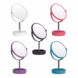Premier Brands of America Turquoise Plastic Swivel Table Mirror, color Blue, size H30 x D13 x W20 - Additional view 2
