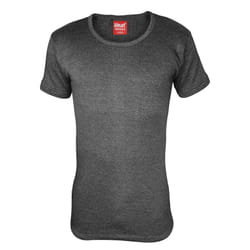 Heat Holders - Mens Cotton Thermal Underwear Short Sleeve T Shirt Vest - Large, Charcoal