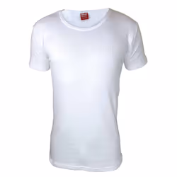 Heat Holders - Mens Cotton Thermal Underwear Short Sleeve T Shirt Vest - Large, White