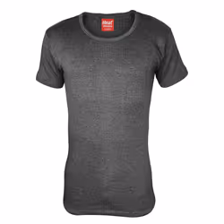 Heat Holders - Mens Cotton Thermal Underwear Short Sleeve T Shirt Vest - 2XL, Charcoal