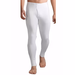 Heat Holders - Mens Cotton Thermal Underwear Bottoms Long Johns - X-Large, White