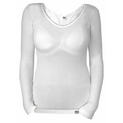 Heat Holders - Ladies Cotton Thermal Underwear Long Sleeve Top Vest - S/M, White