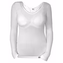Heat Holders - Ladies Cotton Thermal Underwear Long Sleeve Top Vest - L/XL, White