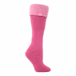 Heat Holders - Ladies Thermal Wellington Boot Socks in 7 colours - 4-8 UK, Mulberry Pink