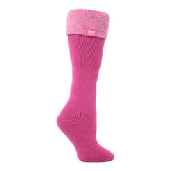 Heat Holders - Ladies Thermal Wellington Boot Socks in 7 colours - 4-8 UK, Mulberry Pink