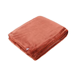 Extra Soft Warm 1.7 TOG  Luxury Thermal Fleece Blanket - 180 x 200 cm - 180 x 200 cm, Copper