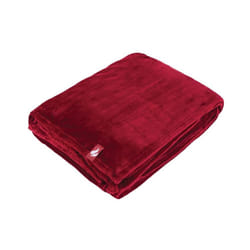 Extra Soft Warm 1.7 TOG  Luxury Thermal Fleece Blanket - 180 x 200 cm - 180 x 200 cm, Cranberry