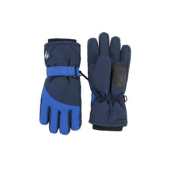 Kids Boys Girls Waterproof  Fleece Lined Winter Thermal Ski Gloves - 5-10 Years, Blue / Navy