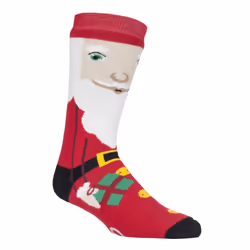 Mens Ladies Thermal Christmas Non Slip Slipper Socks with Grippers - 4-8 UK, Santa