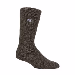 Mens Winter Merino Wool Thermal Socks with Reinforced Heel and Toe - 6-11 UK, Khaki